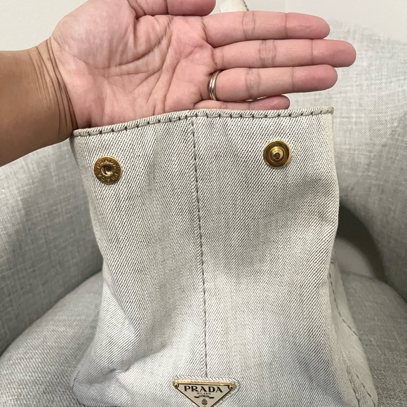 Authentic Prada Cannapa Tote in Denim. - Picture 8 of 15